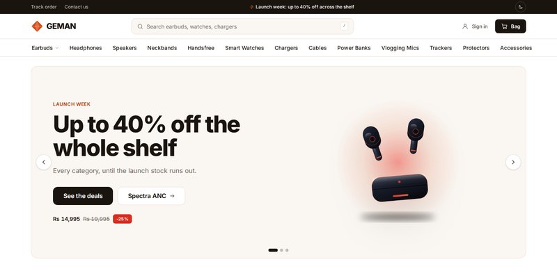 GEMAN - An online store for earbuds, smart watches, chargers and power banks in Pakistan, with the back office that runs it.